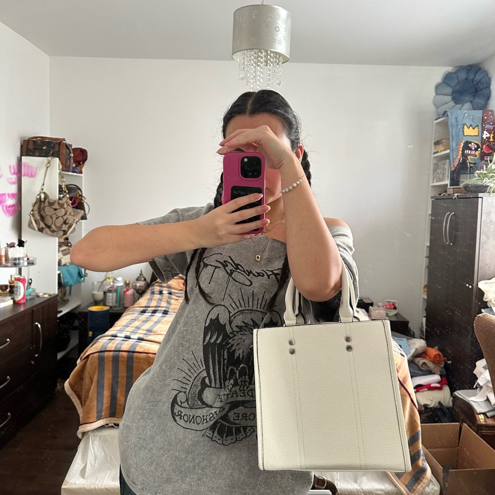 Elegant White Tote Bag